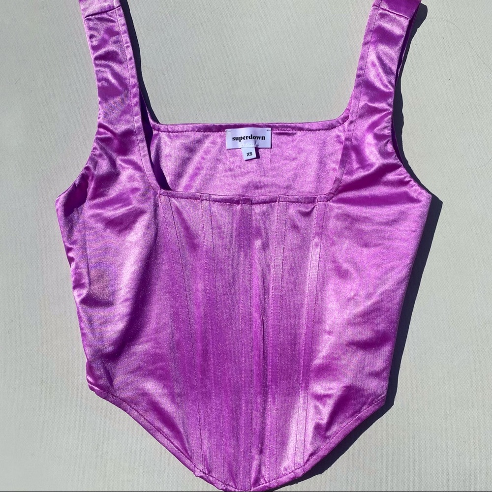 Catey Corset Top in Purple superdown revolve - Picture 2 of 9